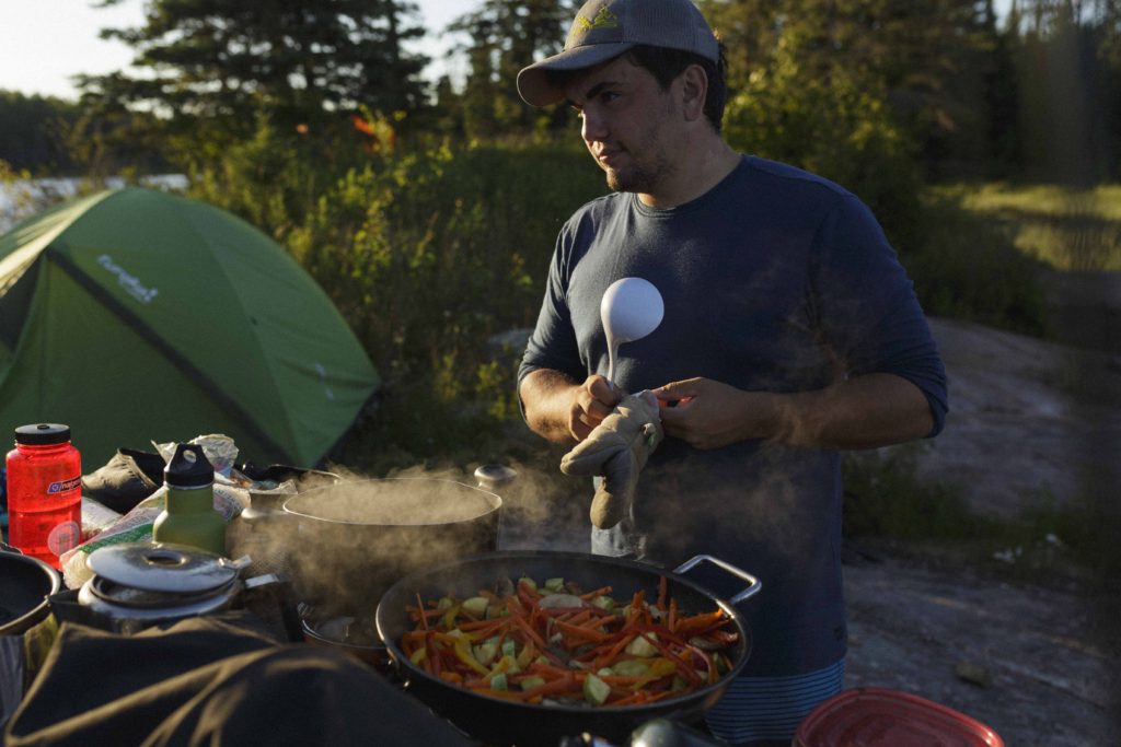 Vegetables and dried goods are some of the best camping food options.