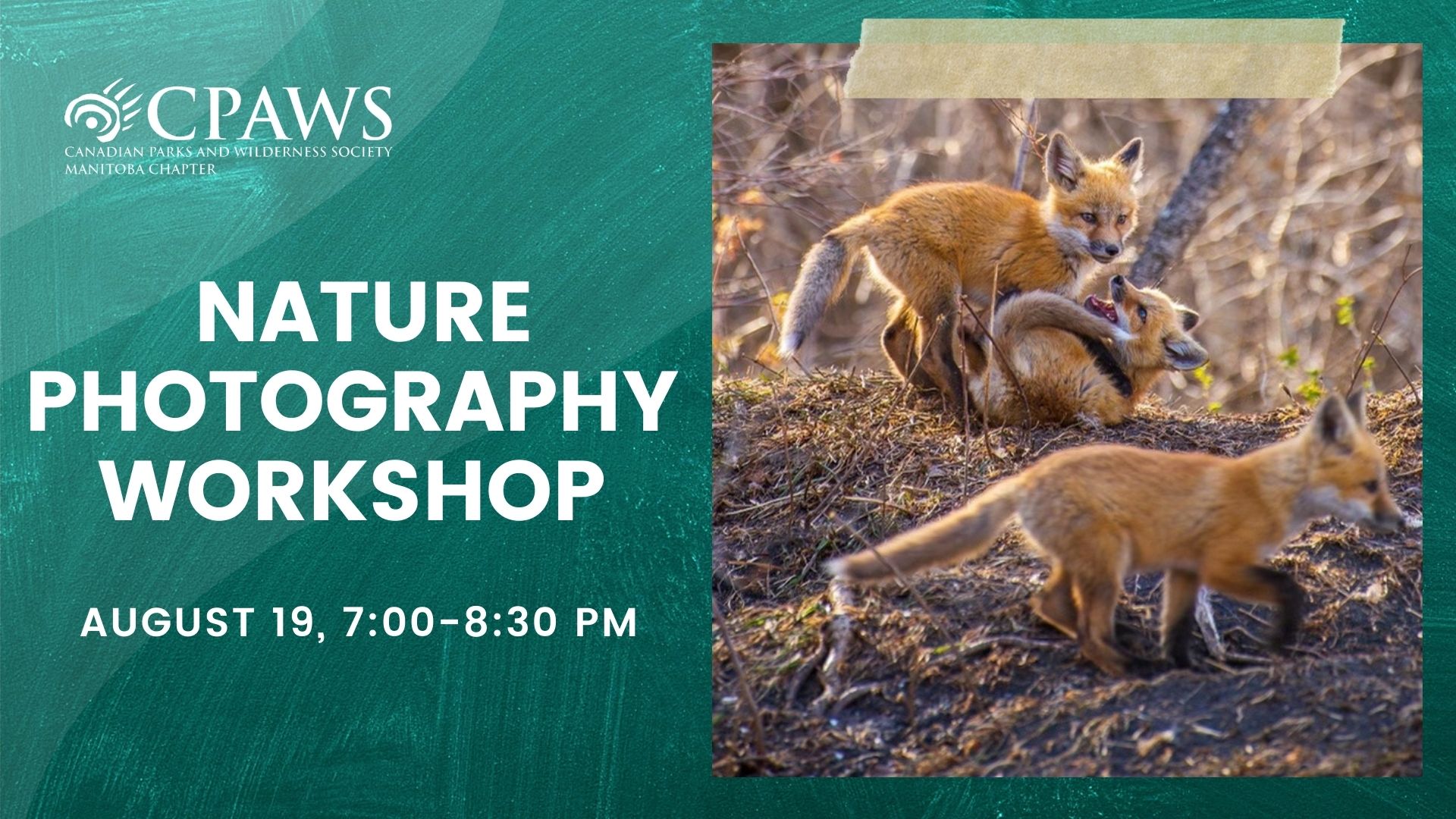 Photography Workshop - CPAWS Manitoba