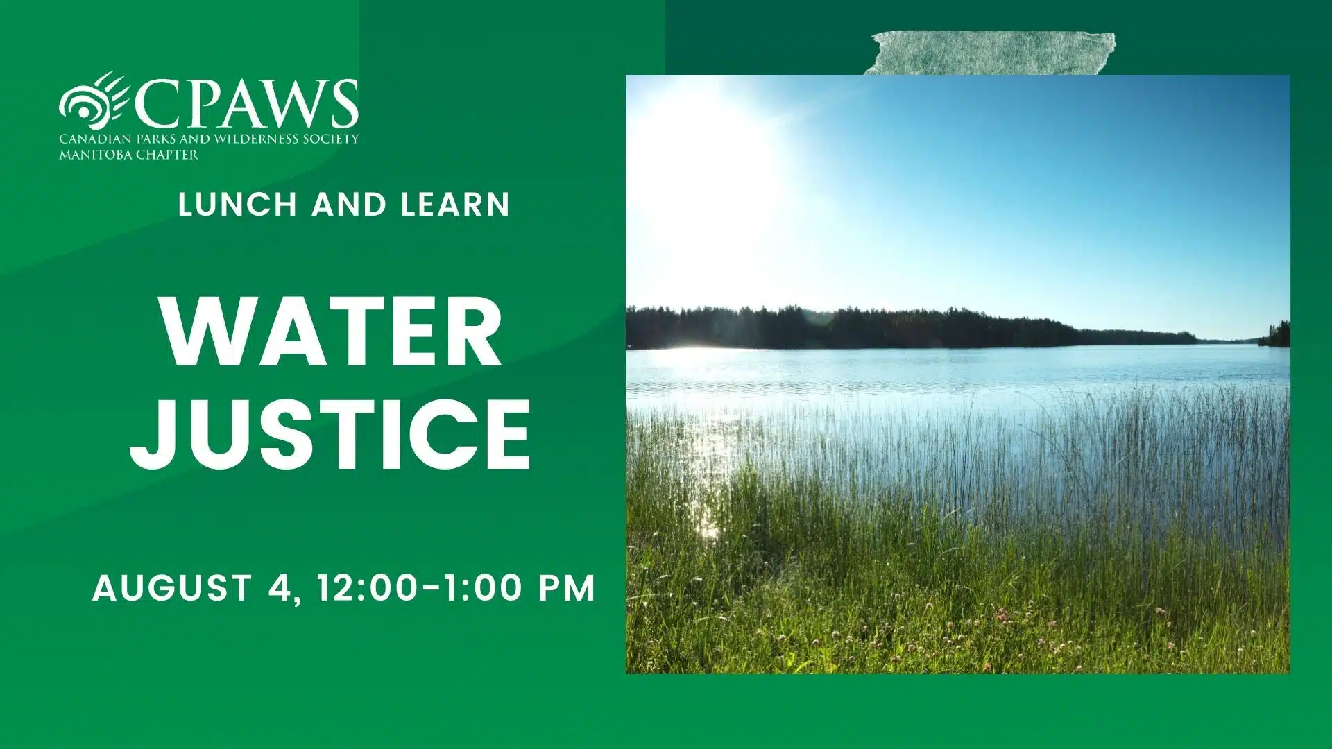 water justice webinar CPAWS Manitoba