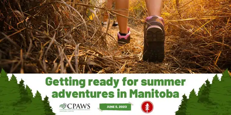 EventBrite banner for the Wilderness Supply and CPAWS Manitoba summer adventure workshop on June 5.