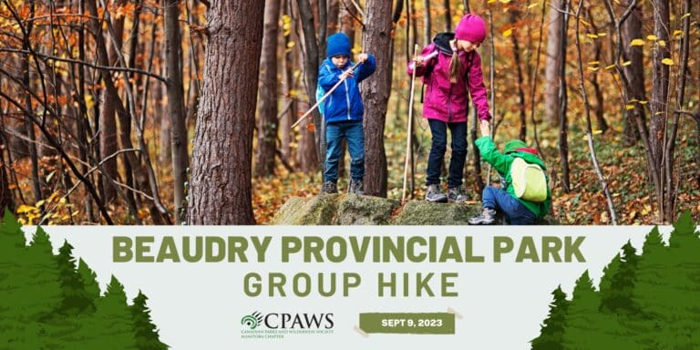 CPAWS Manitoba Beaudry Provincial Park Group Hike in September 2023.