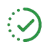 Check mark green nearly done