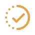 check mark in progress yellow