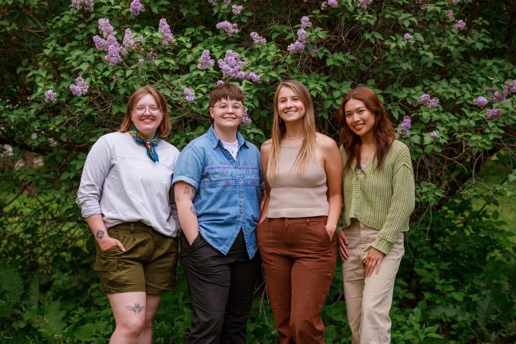(From left to right) Kate, Elyce, Carly, and Jess of CPAWS Manitoba's Education Team (Michelle Westman)